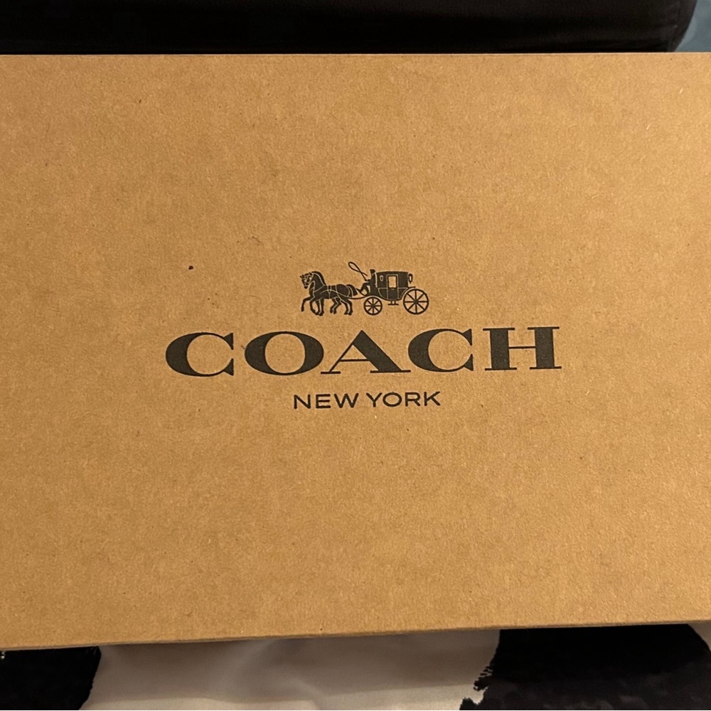 Coach New York Blue Denim Wristlet
